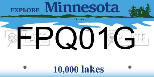 FPQ01G Minnesota License Plate