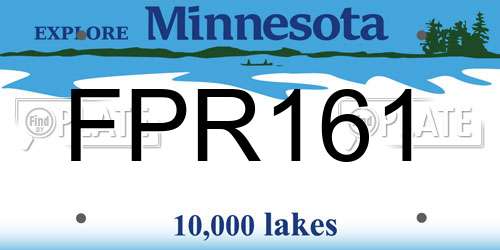 FPR161 Minnesota License Plate