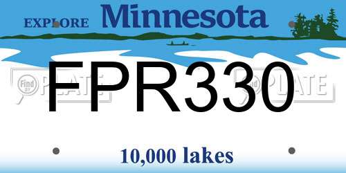 FPR330 Minnesota License Plate