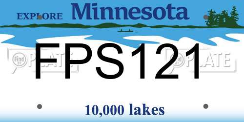 FPS121 Minnesota License Plate