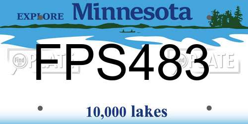 FPS483 Minnesota License Plate