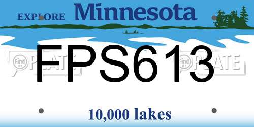 FPS613 Minnesota License Plate