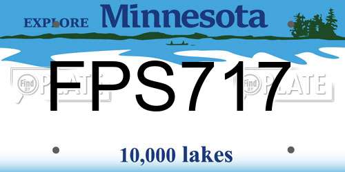 FPS717 Minnesota License Plate