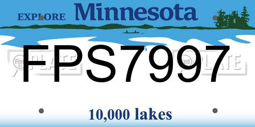 FPS7997 Minnesota License Plate
