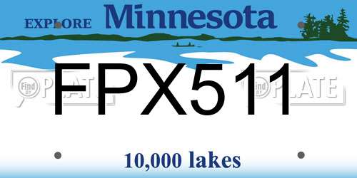 FPX511 Minnesota License Plate