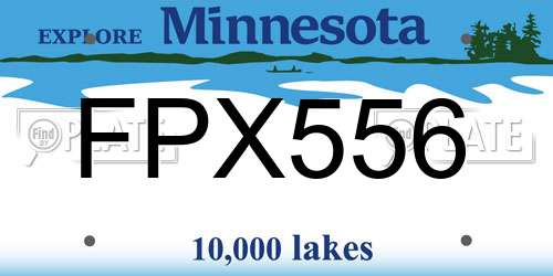 FPX556 Minnesota License Plate