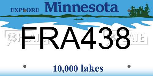 FRA438 Minnesota License Plate