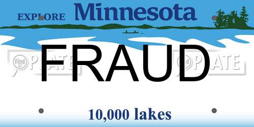 FRAUD Minnesota License Plate