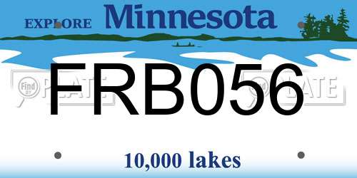 FRB056 Minnesota License Plate