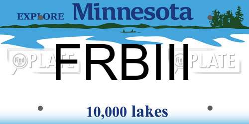 FRBIII Minnesota License Plate