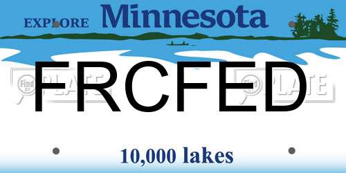 FRCFED Minnesota License Plate
