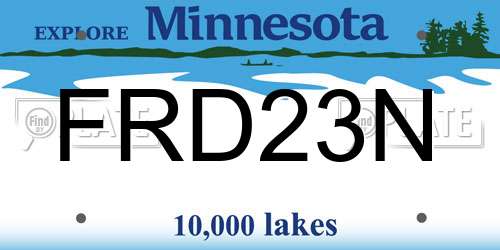 FRD23N Minnesota License Plate