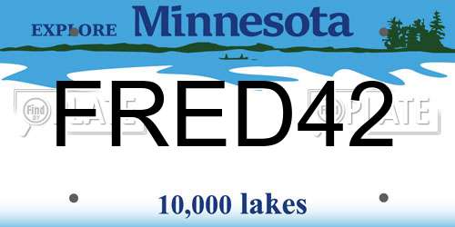 FRED42 Minnesota License Plate