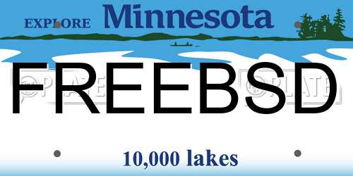 FREEBSD Minnesota License Plate