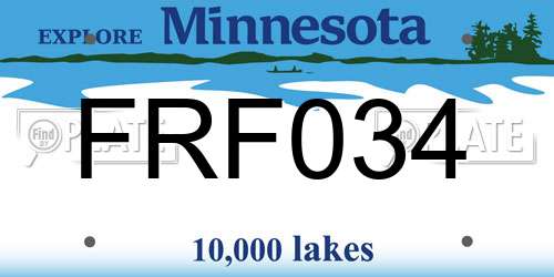 FRF034 Minnesota License Plate