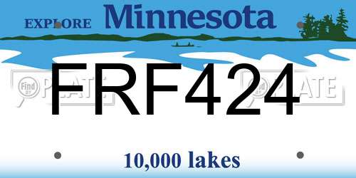 FRF424 Minnesota License Plate