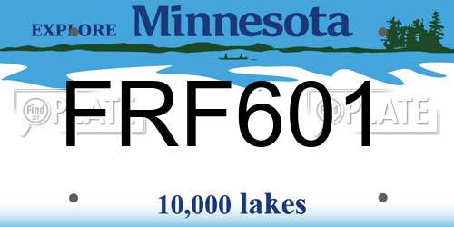 FRF601 Minnesota License Plate