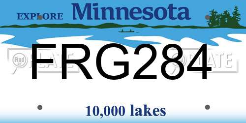 FRG284 Minnesota License Plate