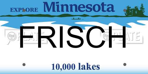 FRISCH Minnesota License Plate