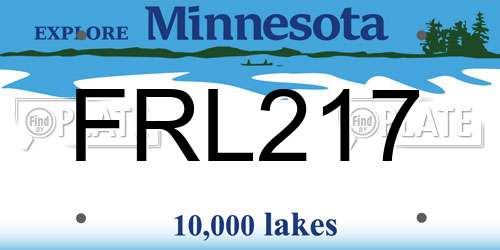 FRL217 Minnesota License Plate