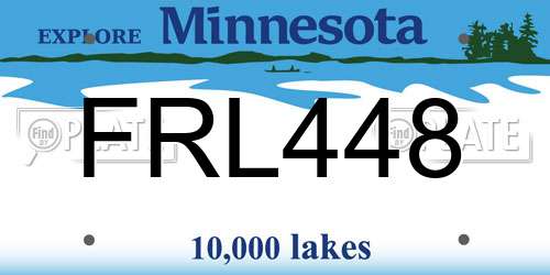 FRL448 Minnesota License Plate