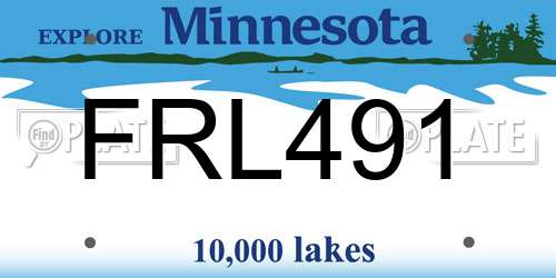 FRL491 Minnesota License Plate