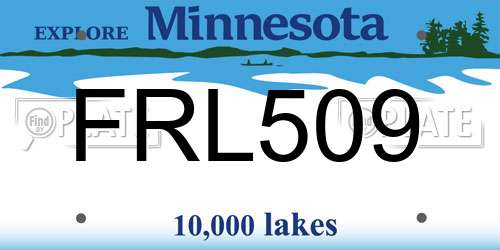 FRL509 Minnesota License Plate