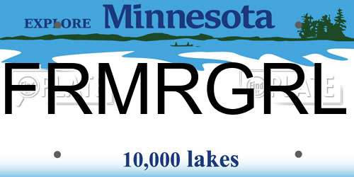 FRMRGRL Minnesota License Plate
