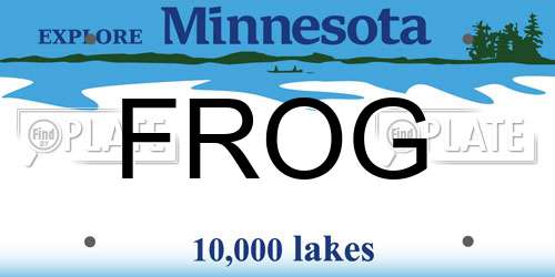 FROG Minnesota License Plate