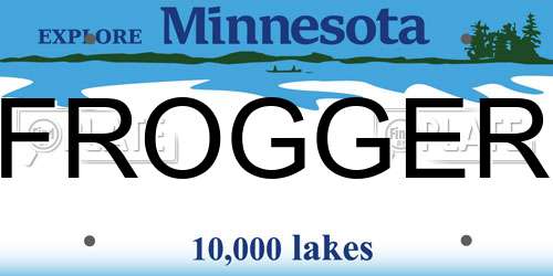 FROGGER Minnesota License Plate