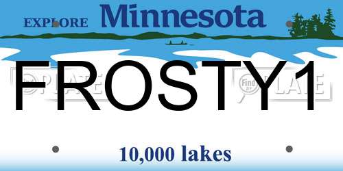FROSTY1 Minnesota License Plate