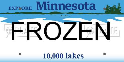 FROZEN Minnesota License Plate
