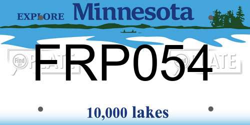 FRP054 Minnesota License Plate
