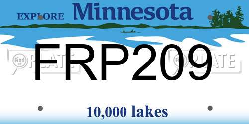 FRP209 Minnesota License Plate