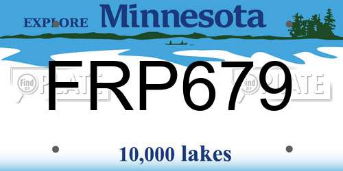 FRP679 Minnesota License Plate
