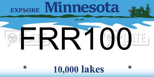 FRR100 Minnesota License Plate