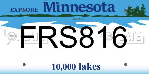 FRS816 Minnesota License Plate
