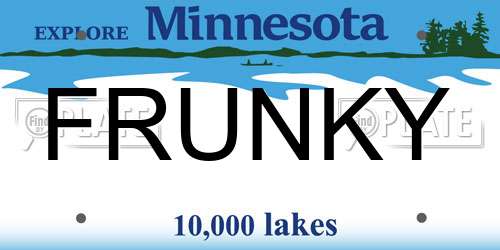 FRUNKY Minnesota License Plate