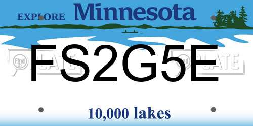 FS2G5E Minnesota License Plate