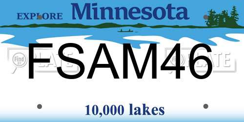FSAM46 Minnesota License Plate
