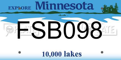 FSB098 Minnesota License Plate