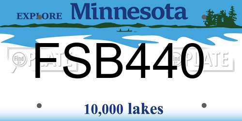 FSB440 Minnesota License Plate