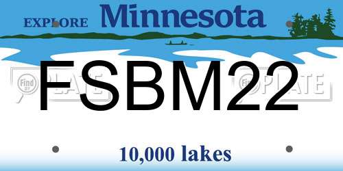 FSBM22 Minnesota License Plate