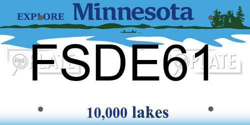 FSDE61 Minnesota License Plate