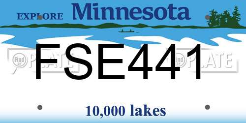 FSE441 Minnesota License Plate