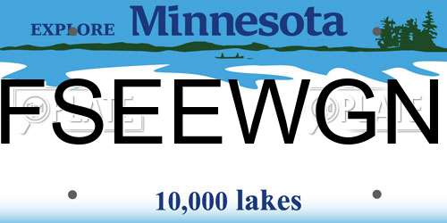 FSEEWGN Minnesota License Plate