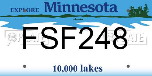 FSF248 Minnesota License Plate
