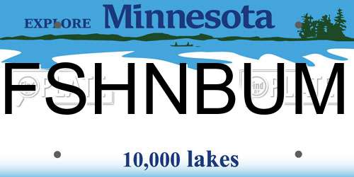 FSHNBUM Minnesota License Plate