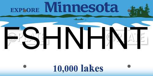 FSHNHNT Minnesota License Plate
