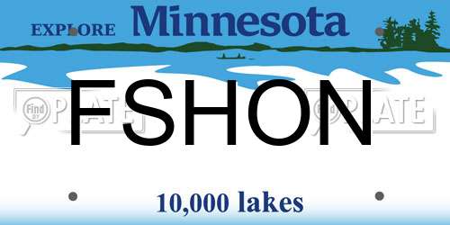 FSHON Minnesota License Plate